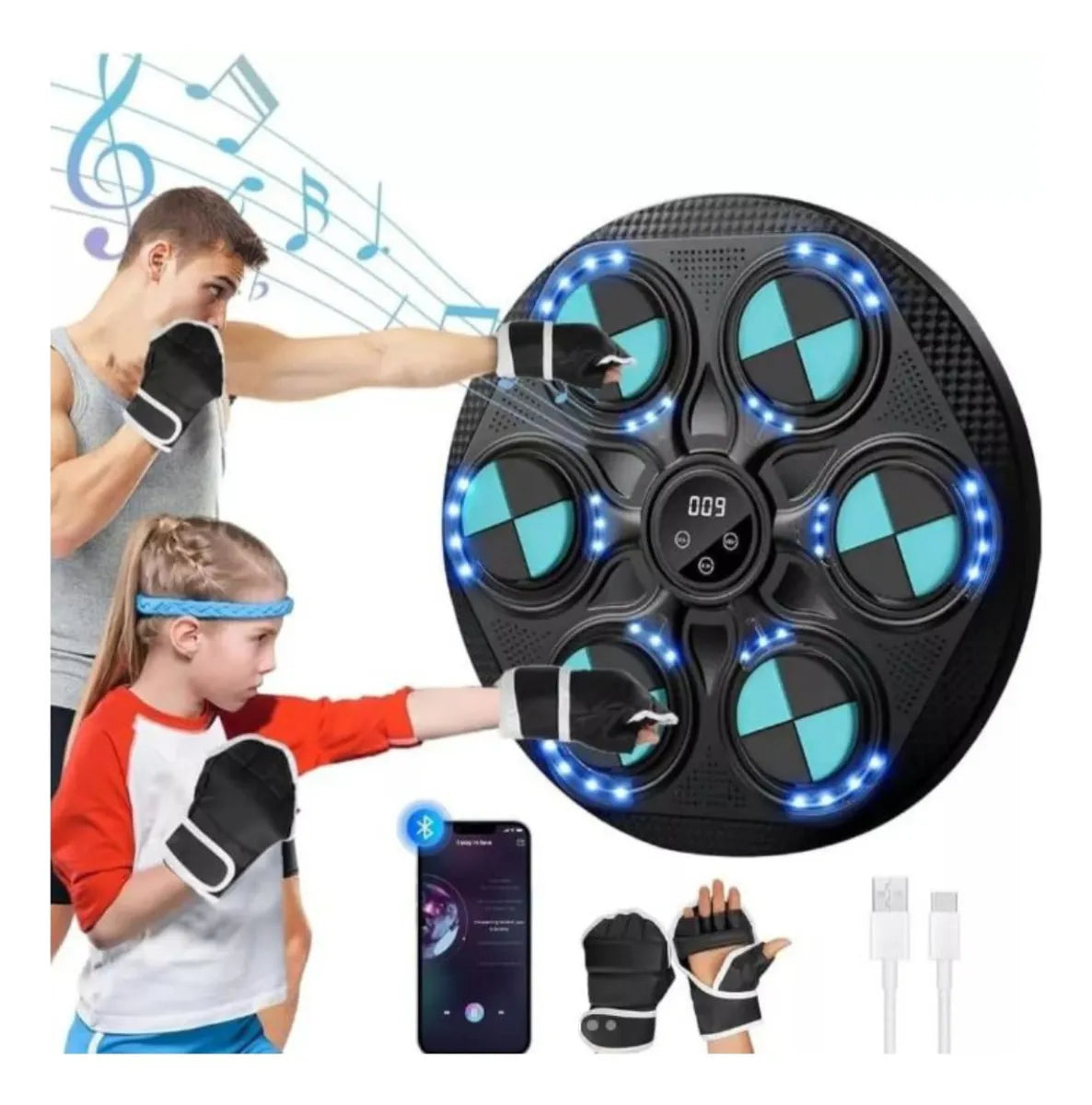 Maquina Boxeo Musical Tablero con Guante