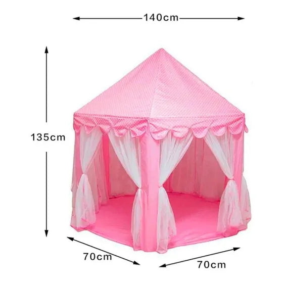 Carpa castillo de princesa para niñas – con luces LED y diseño mágico