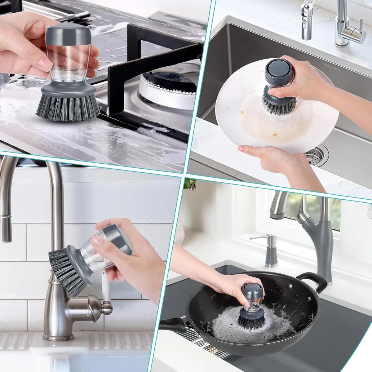 Set Esponja y Cepillo Dispensador