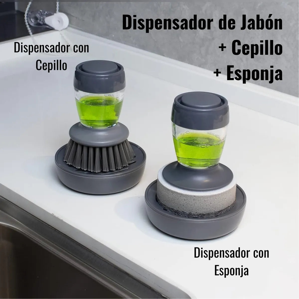 Set Esponja y Cepillo Dispensador