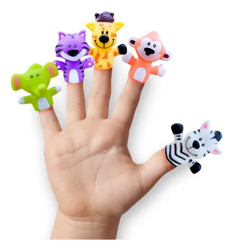 Set de marionetas de dedo para bebés – animales divertidos y coloridos