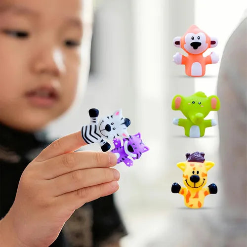 Set de marionetas de dedo para bebés – animales divertidos y coloridos