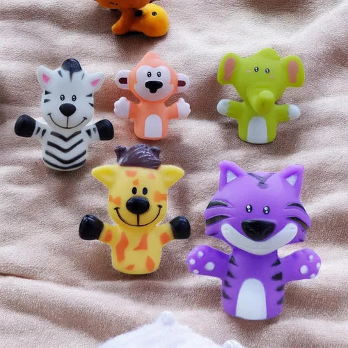 Set de marionetas de dedo para bebés – animales divertidos y coloridos