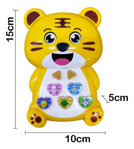 Piano musical de juguete para bebés – diseño de tigre con luces y sonidos