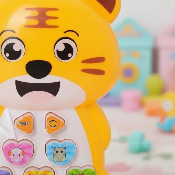 Piano musical de juguete para bebés – diseño de tigre con luces y sonidos