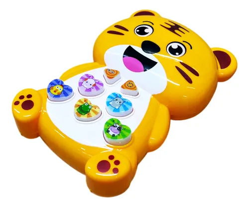 Piano musical de juguete para bebés – diseño de tigre con luces y sonidos